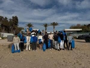 Dhahran National Schools students at the start of their seven-day trip to Greece