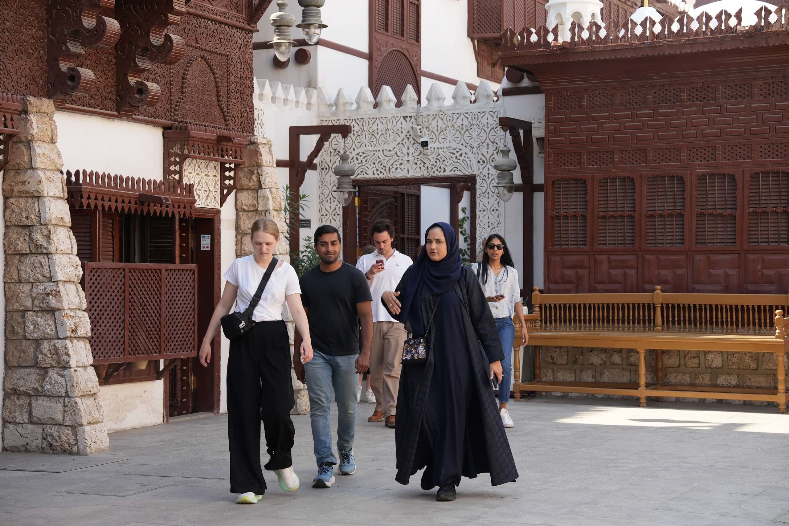 Students exploring the historic Al-Balad district in Jeddah