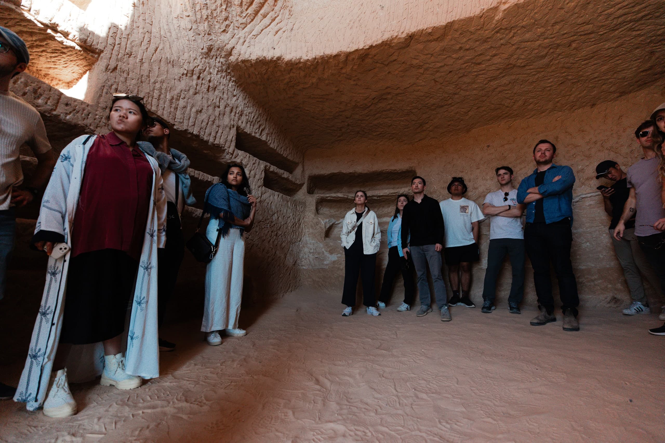 University students enjoying their journey across Saudi Arabia